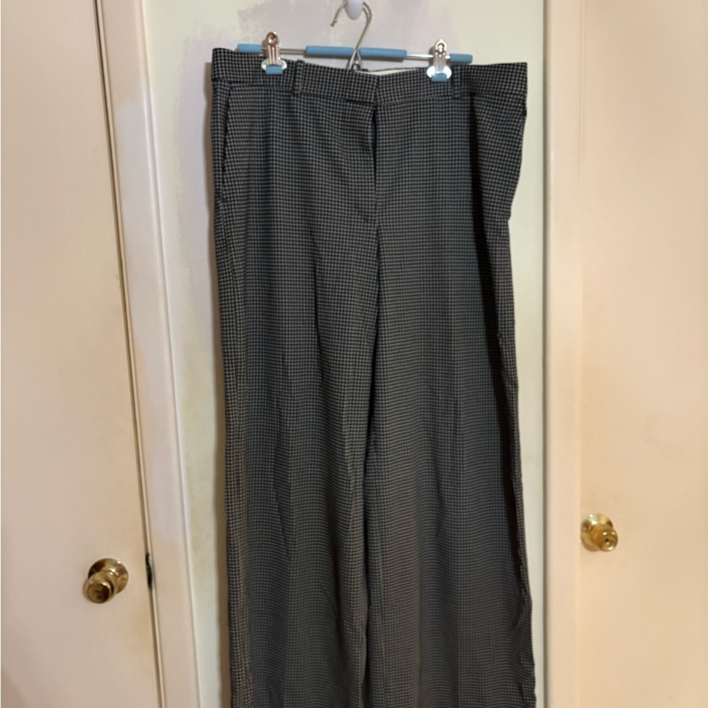 MM Lafleur Black and White Wide Leg Pants